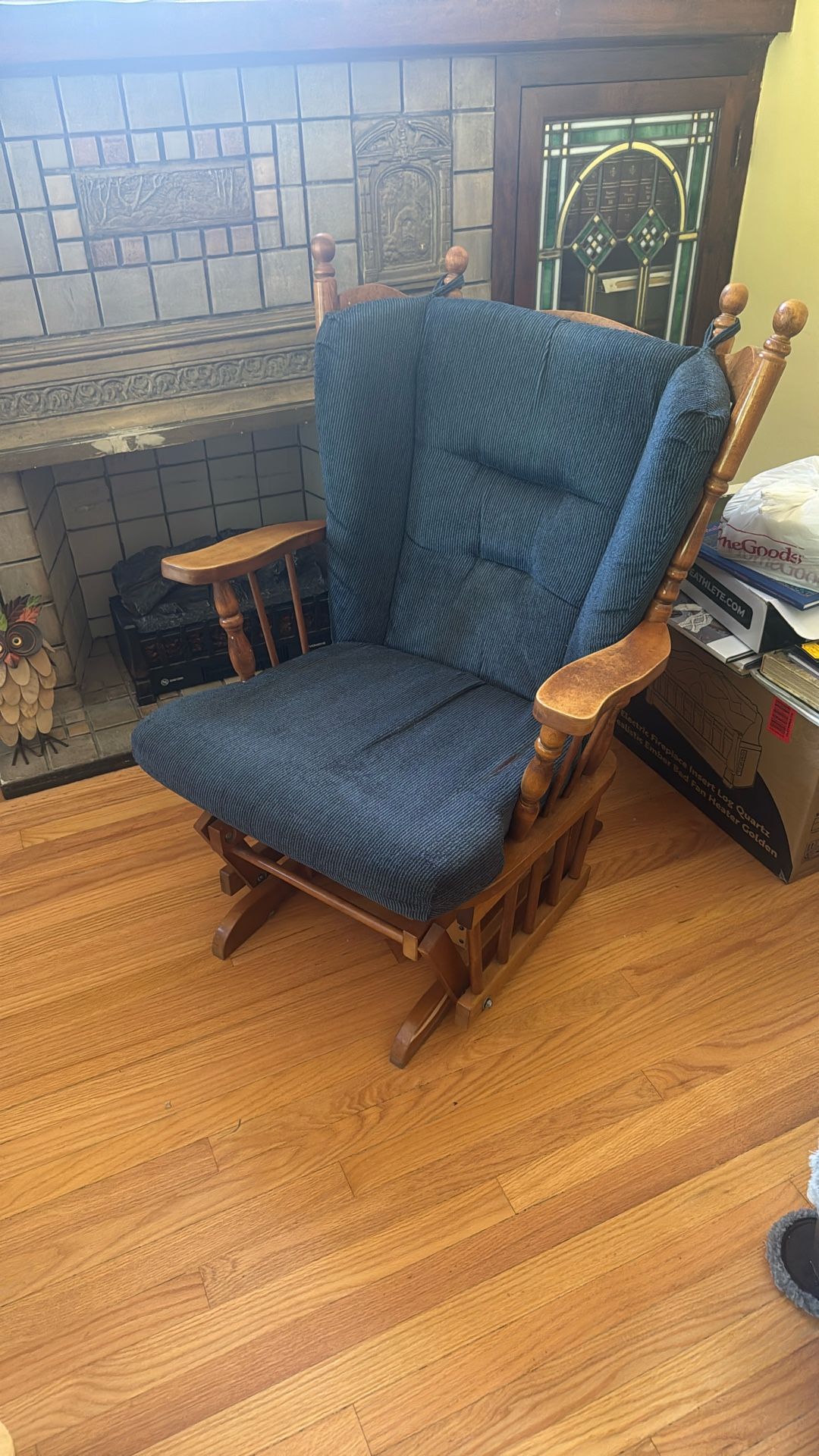 Wingback Rocking Chair & Footrest