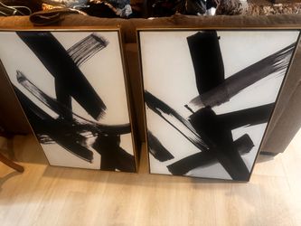 Large white and black frames