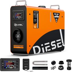 8KW Diesel Heater, 4L 12V/24V All-in-One Portable Air Heater with Remote Control and LCD Screen, for Car, Camper, RV, Truck, Home, Garage, Shop, Boat,