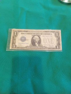 Silver dollar 1928 Blue seal $ 50