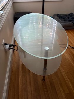 Glass coffee table