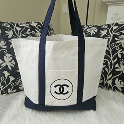 White Canvas With Blue Trimmings 