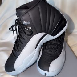  Air Jordan 12 Black Wolf Gray Sneakers 