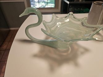 Multi Color Decorative Glass Swan