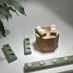 🖤 🌊 Coastal-Inspired Tea Light Holders – Handmade in West Nashville 🌊 🖤