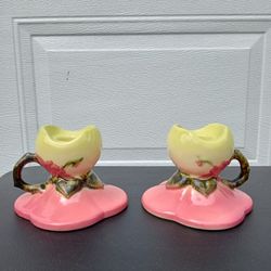 Vintage Ceramic Hull Candle Holders