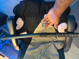 Black Katana Sword with Anime maker keychain