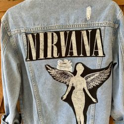 Unisex Nirvana Jean Jacket-Medium