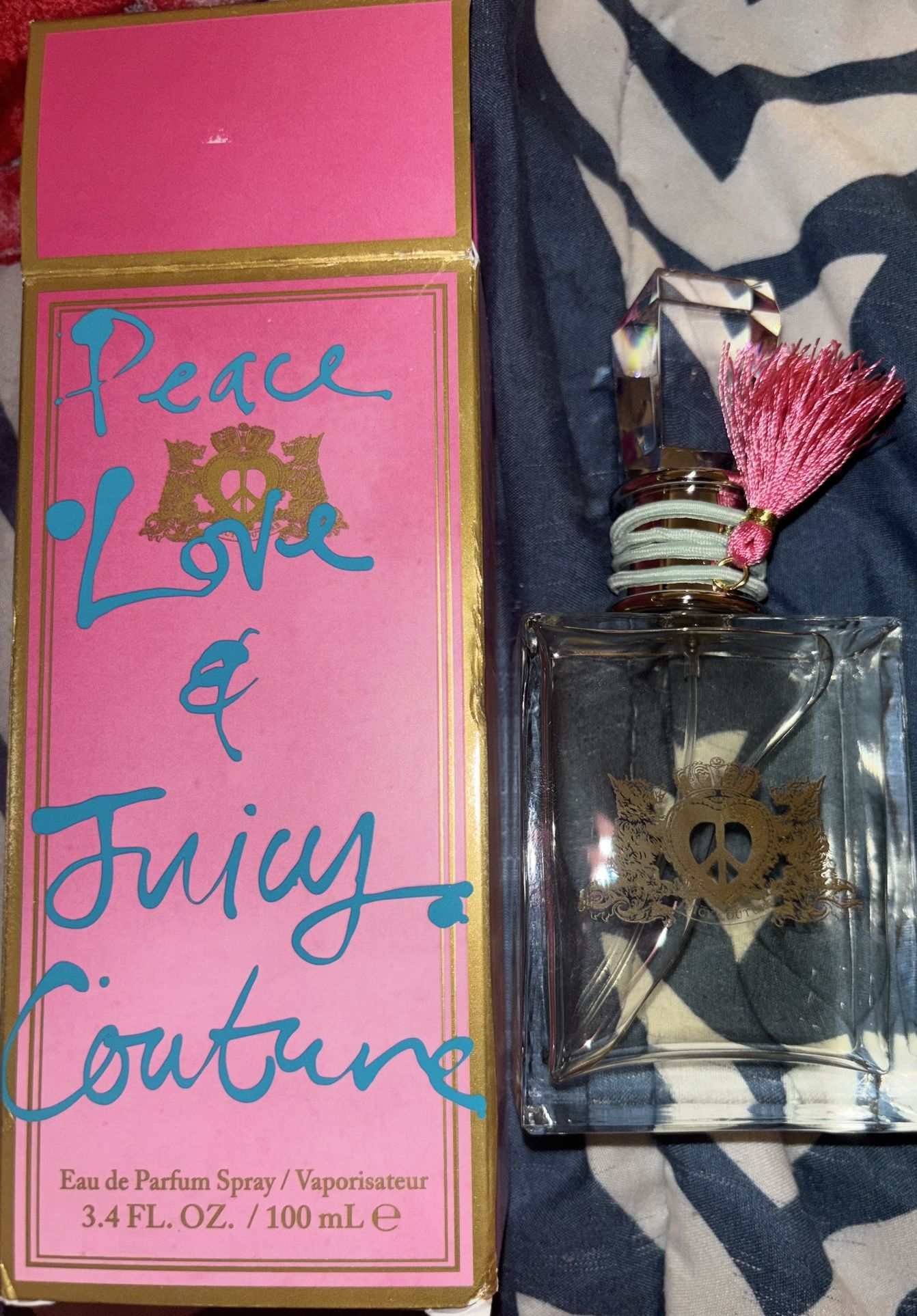 * PEACE LOVE & JUICY COUTURE * Juicy Couture 3.4 oz edp Perfume Women * NEW *