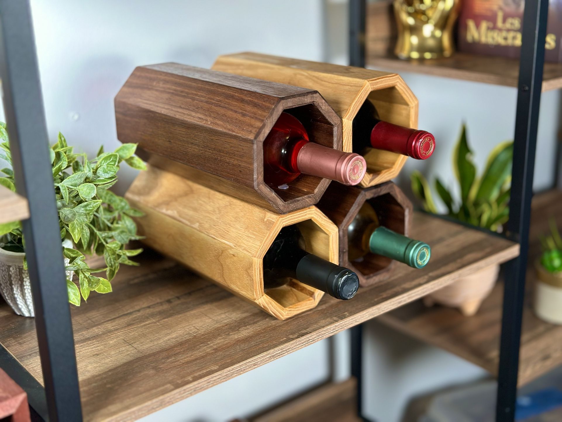 Stackable Hardwood Wine Holders, Wine Rack