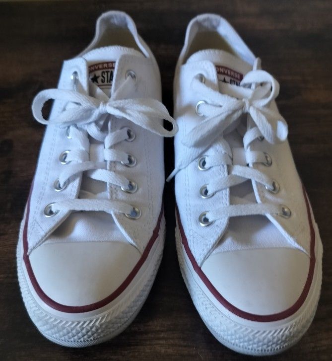 White Converse Shoes W 9.5 M 7 5