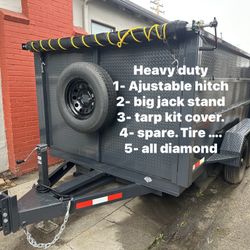 Dump Trailer New 8x12x4 12000lb $6495 Cash Only Many Extras 