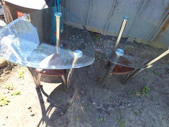 2 Glass Tables 