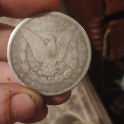 1891 O Stamp Morgan Silver Dollar 