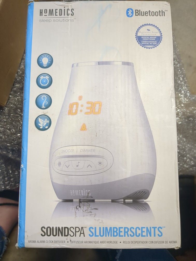 HoMedics SSA450 SoundSpa Slumber Scents Alarm Clock, Essential Oil Diffuser