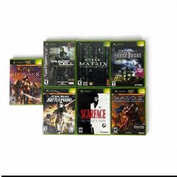 XBOX ORIGINAL WIRED CONTROLLER AND GAMES 🎮 $150 FINAL PRICE READ DESCRIPTION AND SEE ALL PICTURES 