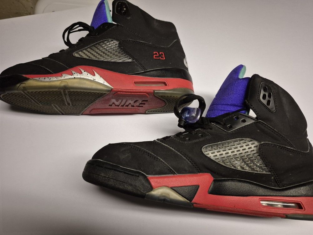 Jordan 5 Retro Fire Red Grape Metallic Size 13