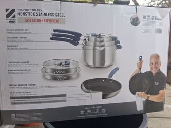 ZAKARIAN non stick stainless steel 10 piece cookwear set new