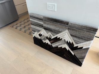 Cowhide  Mountain Artwork