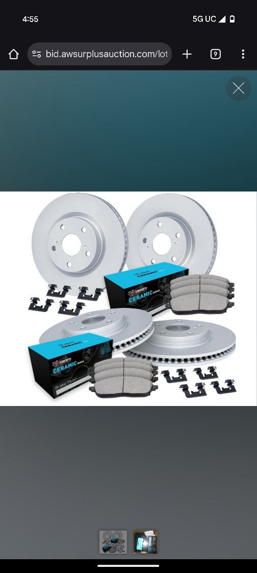 R1 CONCEPTS FRONT REAR BRAKES AND ROTORS KIT