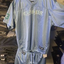 Blue Chrome Hearts Jersey Shirt And Shorts With Tags No Bag