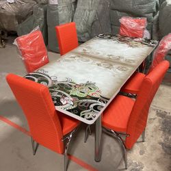 ⚠️ CLEARANCE ⚠️ New Dining Table With 6 Chairs - Delivery Available 