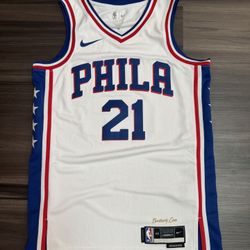 Nike Philadelphia 76ers Joel Embiid #21 NBA Association Edition Jersey Sz 44 M