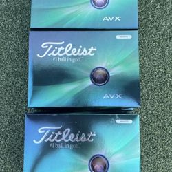 NEW GOLF BALLS Titleist AVX 3 Dozen 36 WHITE NEWEST EDITION in Box