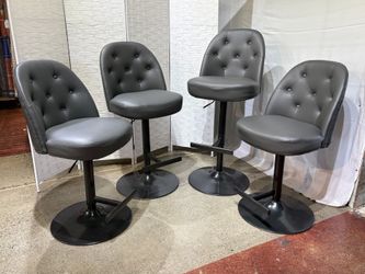 WHALEN Adjustable Height Swiveling Barstool Quartet (Set of 4)