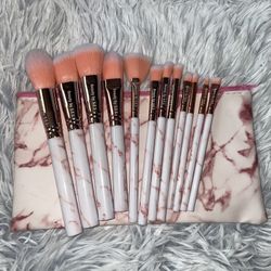 Pink Marble Brush Set