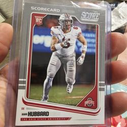 Cincinnati Bengals Sam Hubbard '18 Panini Score Scorecard Silver Parallel Rookie Football Card 