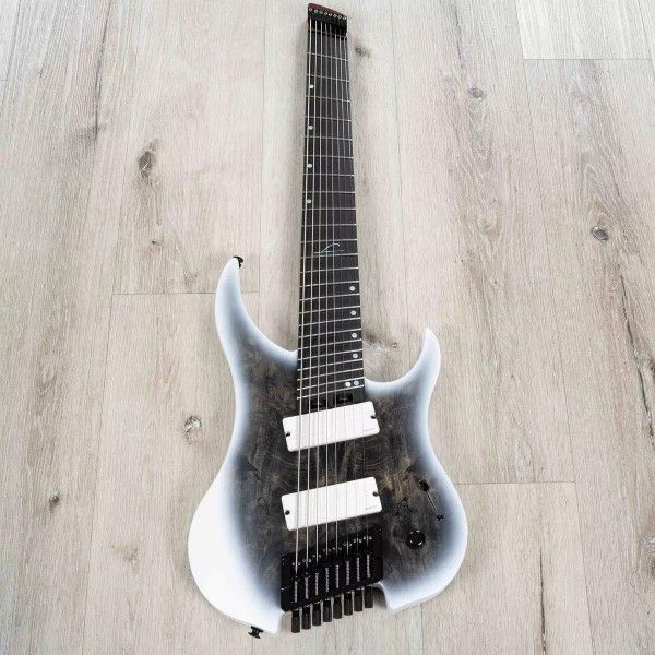 Legator Ghost G8FOD 8-String Multiscale Headless Guitar, Ebony, Black Ice