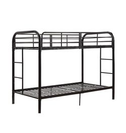 Twin over twin bunk bed & 2 mattresses