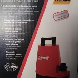 Coleman Submersible Utility Pump
