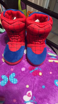 Spider man kids slippers