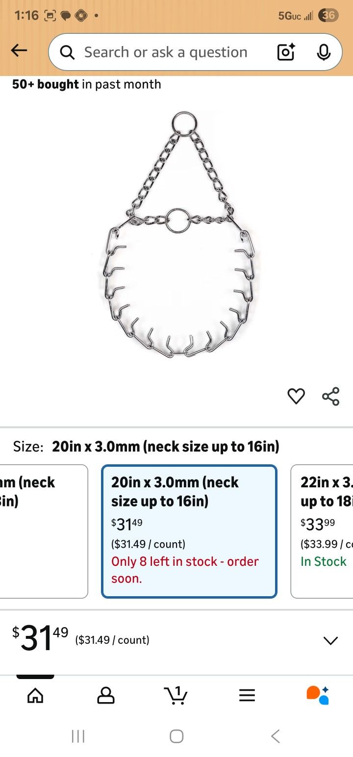 Herm Sprenger Prong Dog Training Collar