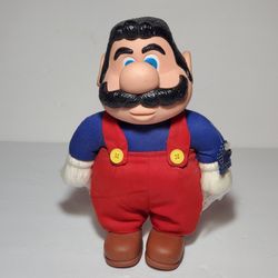 Nintendo Super Mario Bros Plush Body Vinyl Face Doll 1989