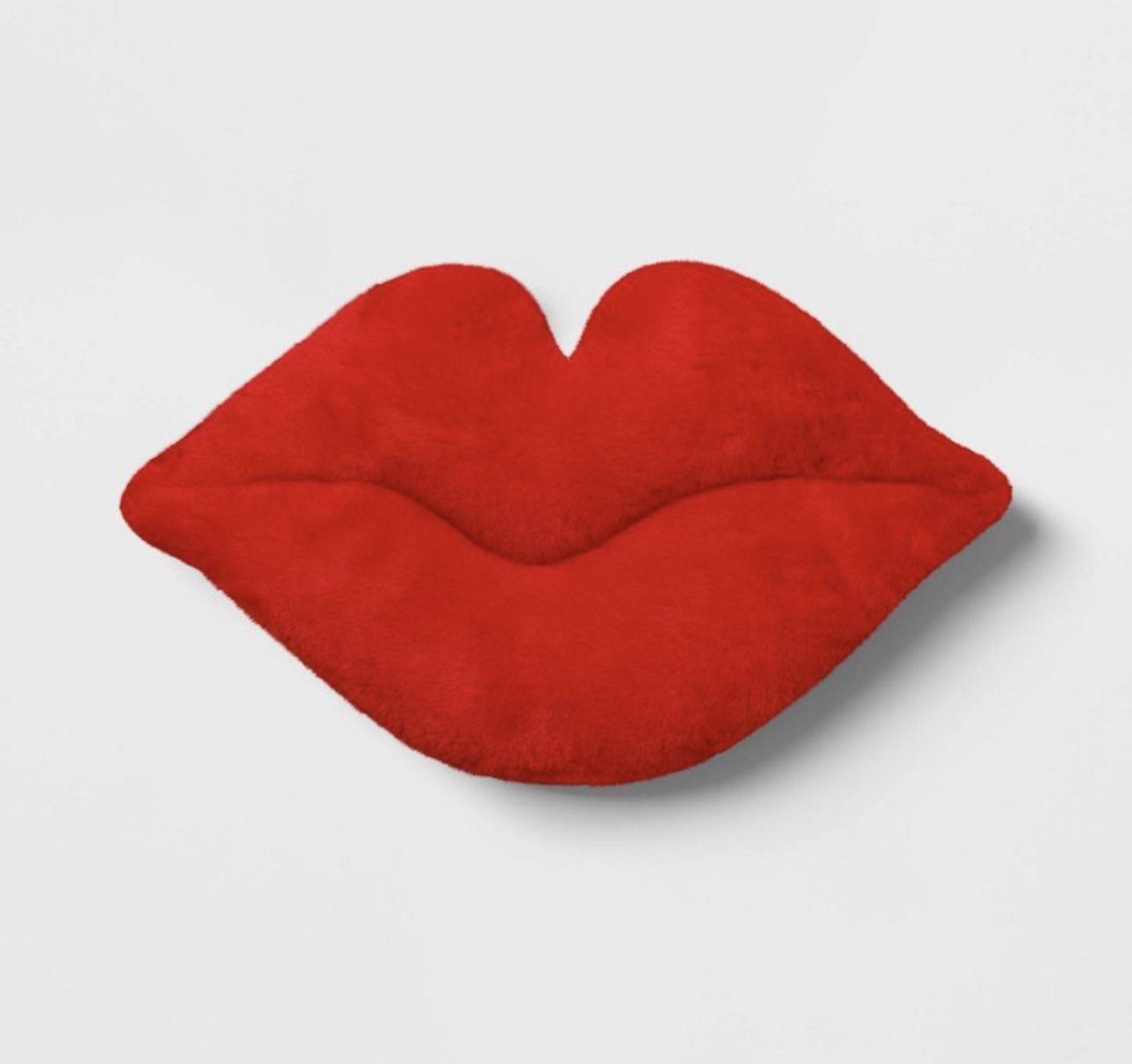 Red Plush Lip Shape Pillow By Room Essentials
