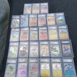 All Pokémon Carda CGC $75! Per Card. Or all 27 CGC $1,500 all Cards lot Trade some for PS5 SWITCH 2 Asus Roy Ally or steam deck if all is $1500!
