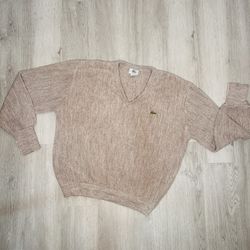 Vintage Izod Lacoste Unisex Sweater Size XL Tan Beige Color
