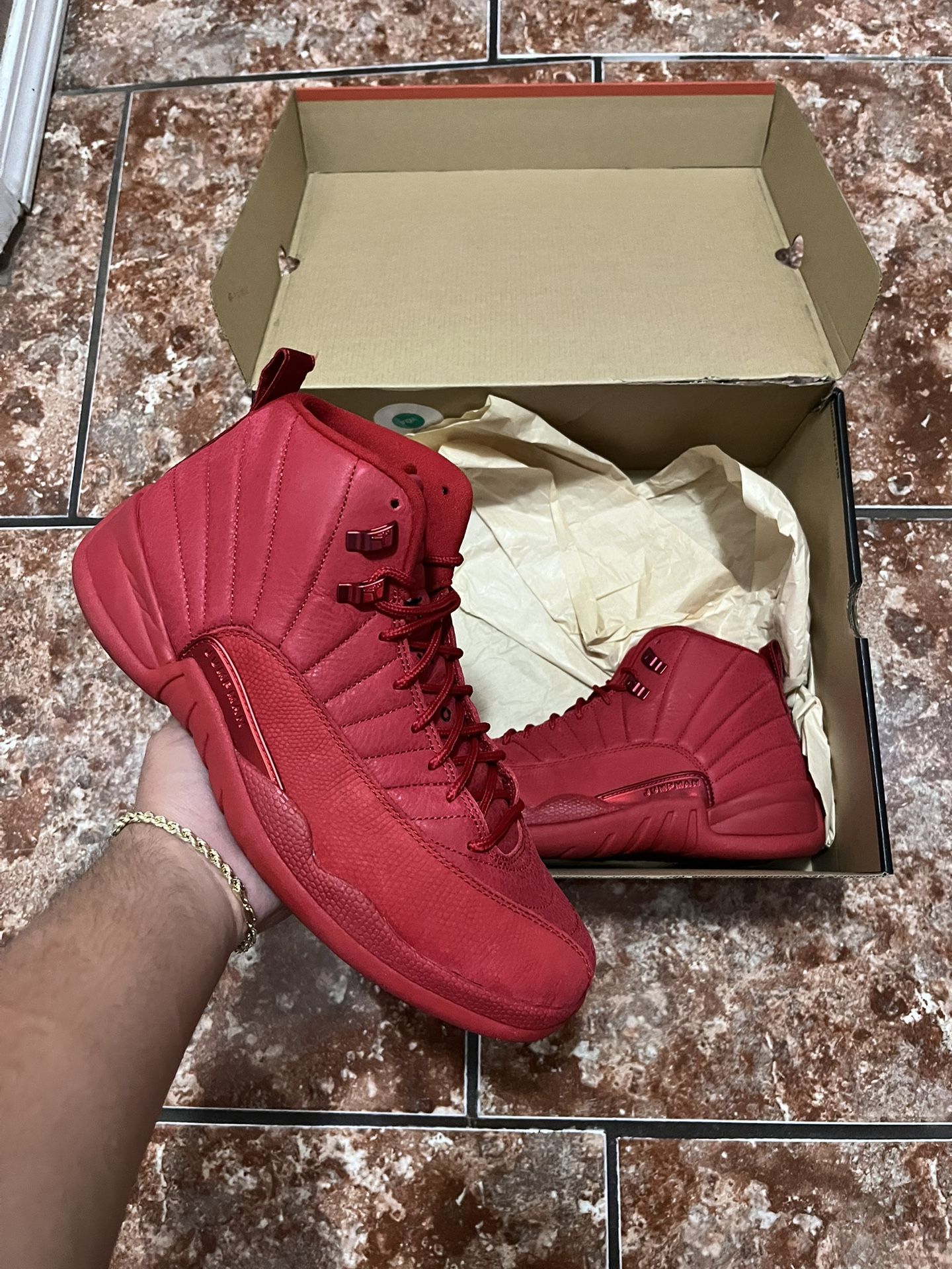 Jordan 12 Red Suede Size 11