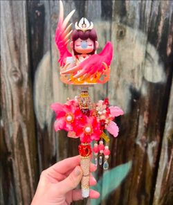 Decorative Fantasy Figure fancy pen with Floral Embellishments
