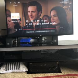 Glass Tv Console & Matching Bookshelf