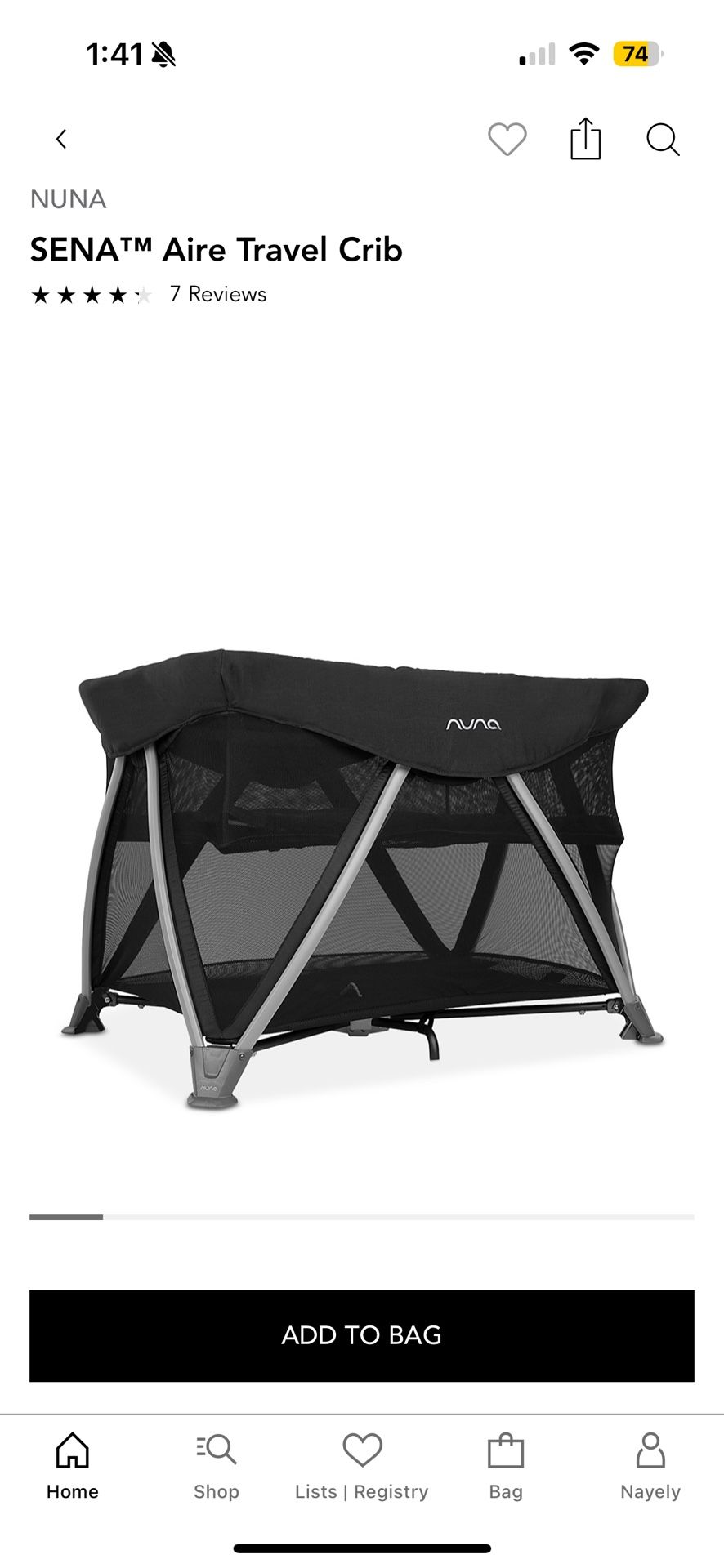 NUNA Travel Crib 