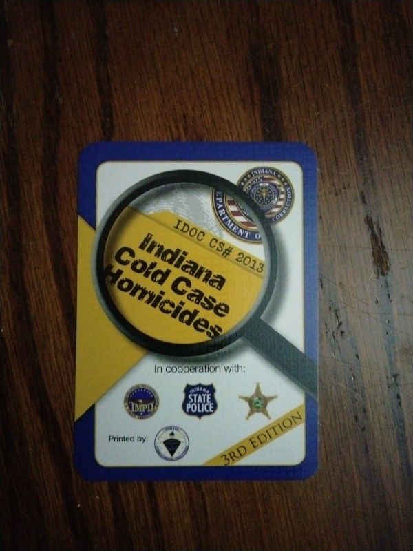 Indiana Cold Case Playing Cards 3rd Edition