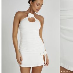 Meshki Adeline Halter Mini Dress 3XL - 14 US