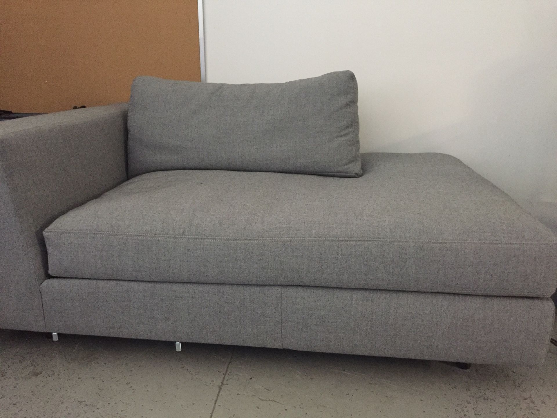 Cb2 Gray Chaise Lounge - OBO