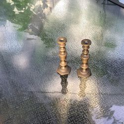 Vintage Brass Candlestick Pair