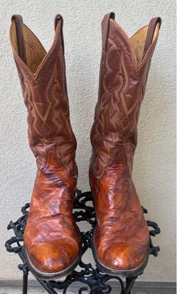 Eel Skinned Tony Lama Cowboy boots Size R9.5  super soft