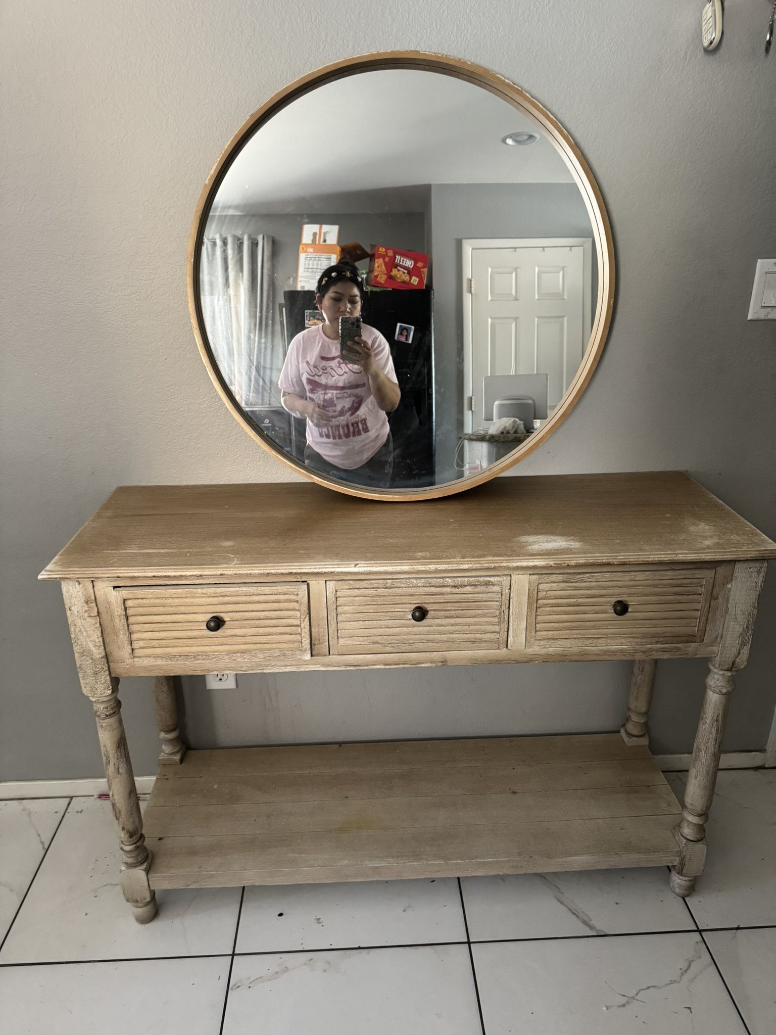 Hallway Table And Mirror 46 Long And 32 Tall
